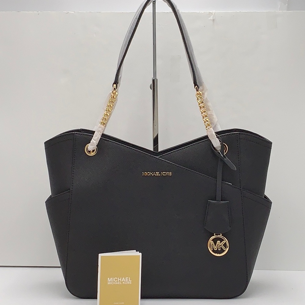 MICHAEL KORS
Jet Set Large X Chain Saffiano Leather Shoulder Tote HandBag

BLACK - Picture 15 of 16